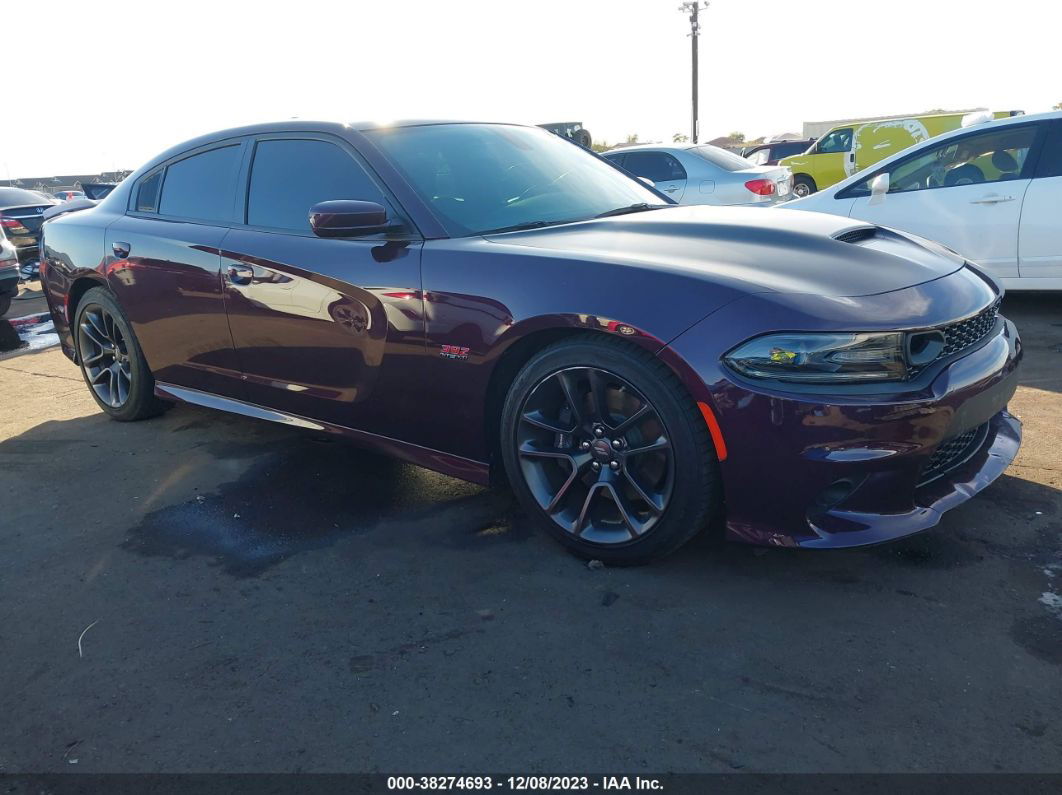 2021 Dodge Charger Scat Pack Rwd Purple vin: 2C3CDXGJ4MH561073