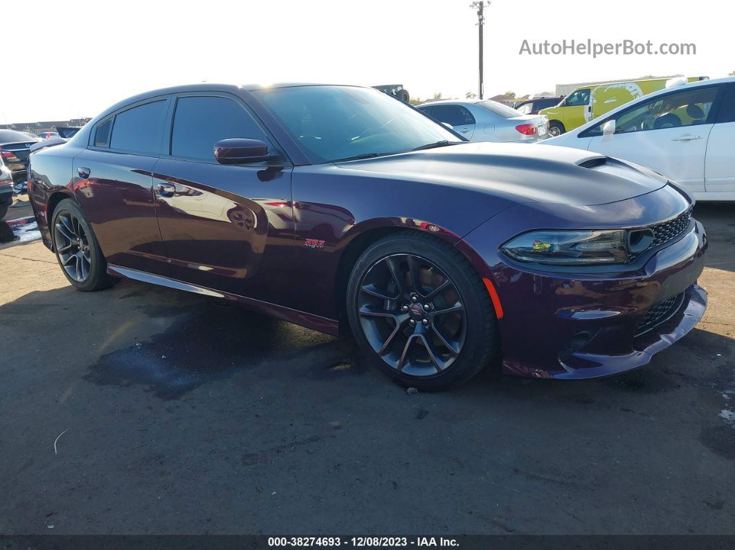 2021 Dodge Charger Scat Pack Rwd Фиолетовый vin: 2C3CDXGJ4MH561073