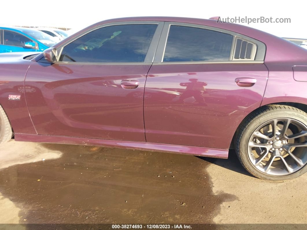 2021 Dodge Charger Scat Pack Rwd Фиолетовый vin: 2C3CDXGJ4MH561073