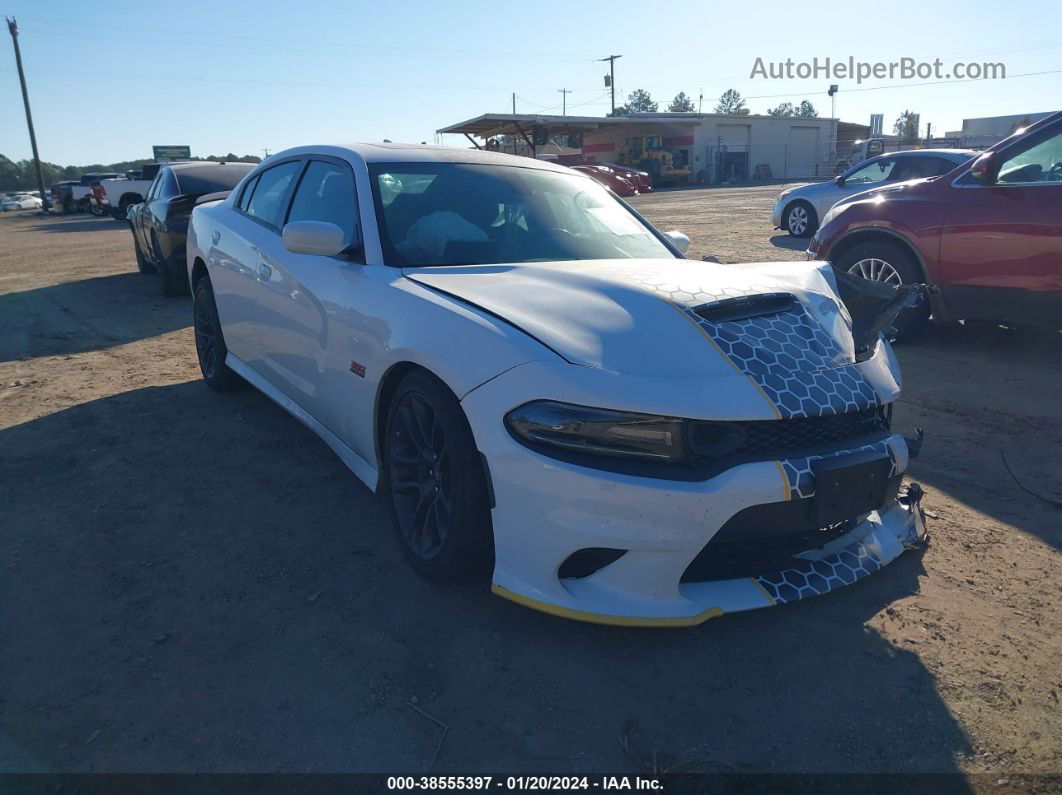 2021 Dodge Charger Scat Pack Rwd White vin: 2C3CDXGJ4MH565379