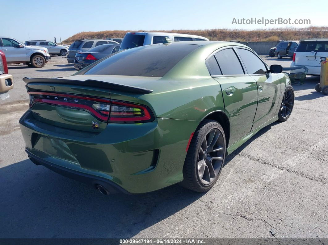 2021 Dodge Charger Scat Pack Rwd Green vin: 2C3CDXGJ5MH518877