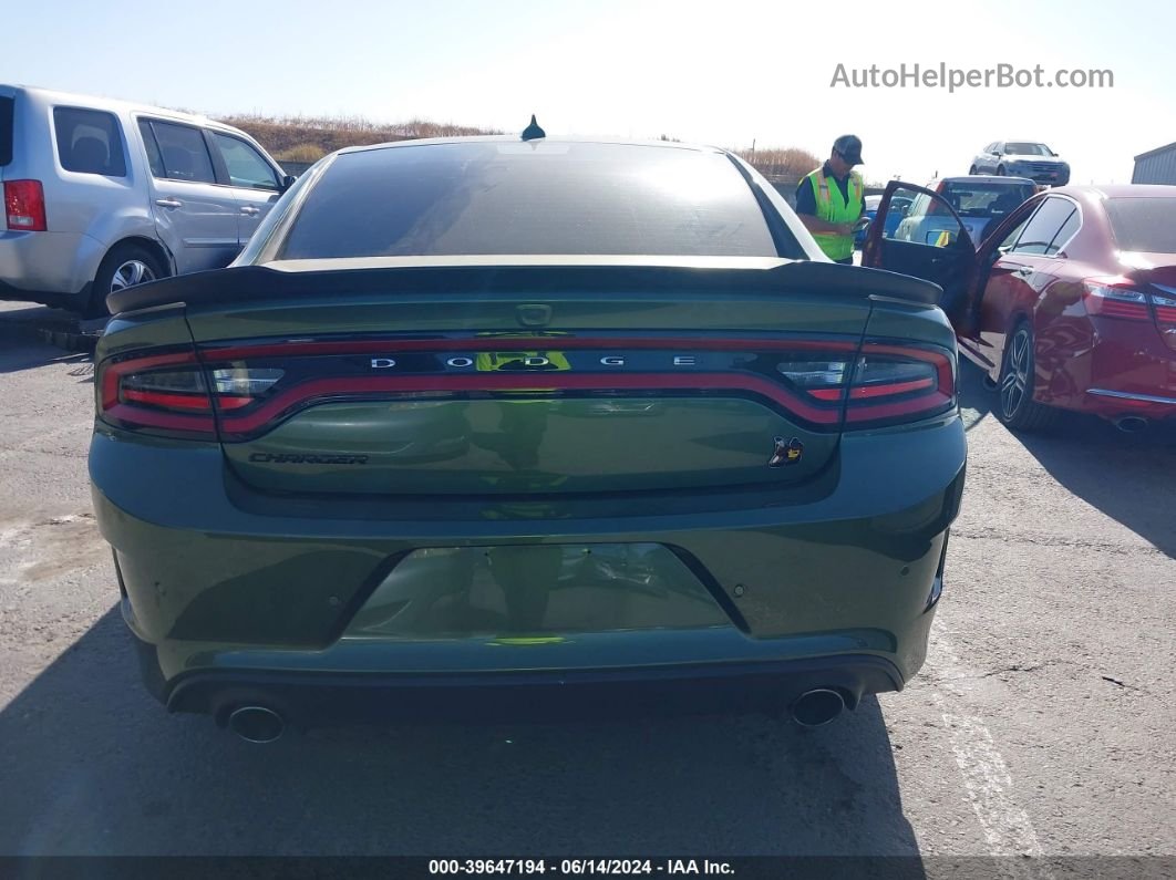 2021 Dodge Charger Scat Pack Rwd Green vin: 2C3CDXGJ5MH518877
