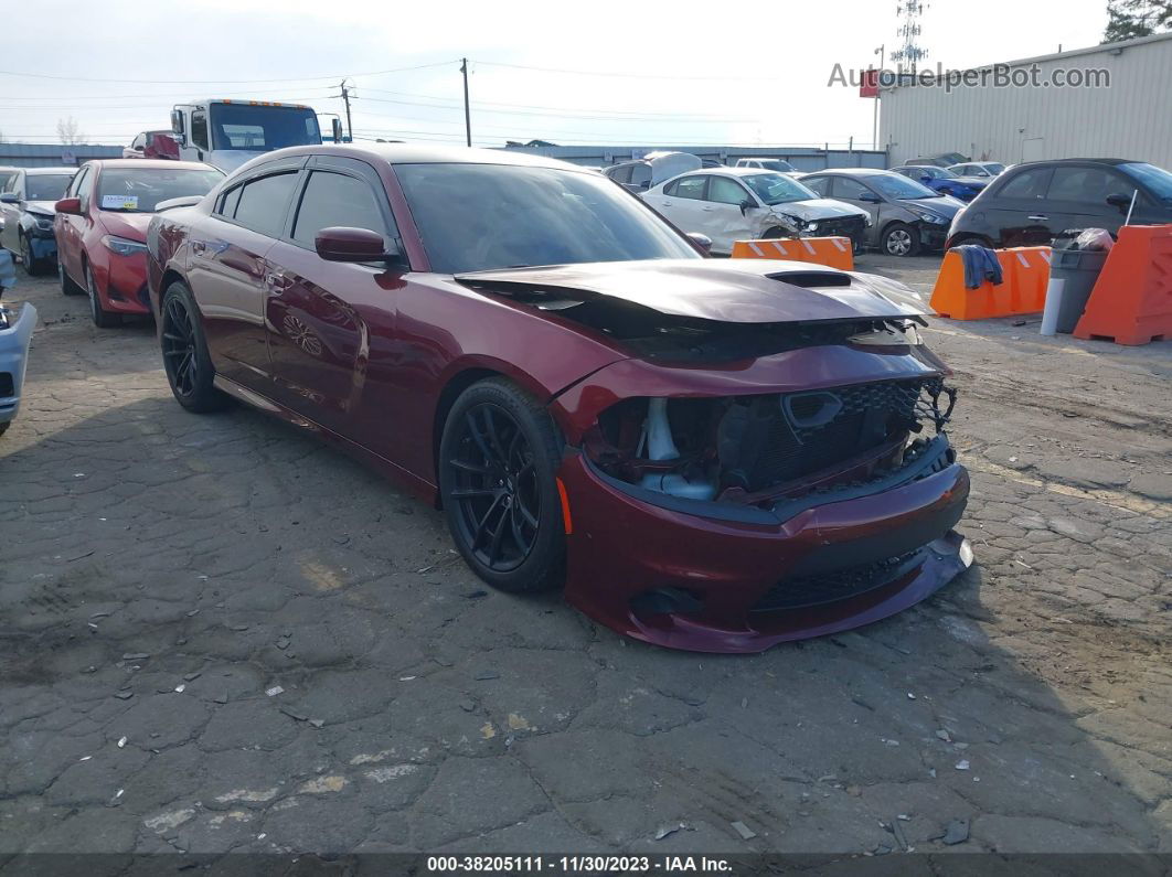 2021 Dodge Charger Scat Pack Rwd Темно-бордовый vin: 2C3CDXGJ5MH591702