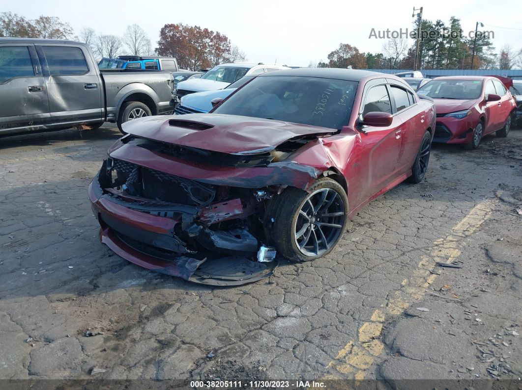 2021 Dodge Charger Scat Pack Rwd Темно-бордовый vin: 2C3CDXGJ5MH591702