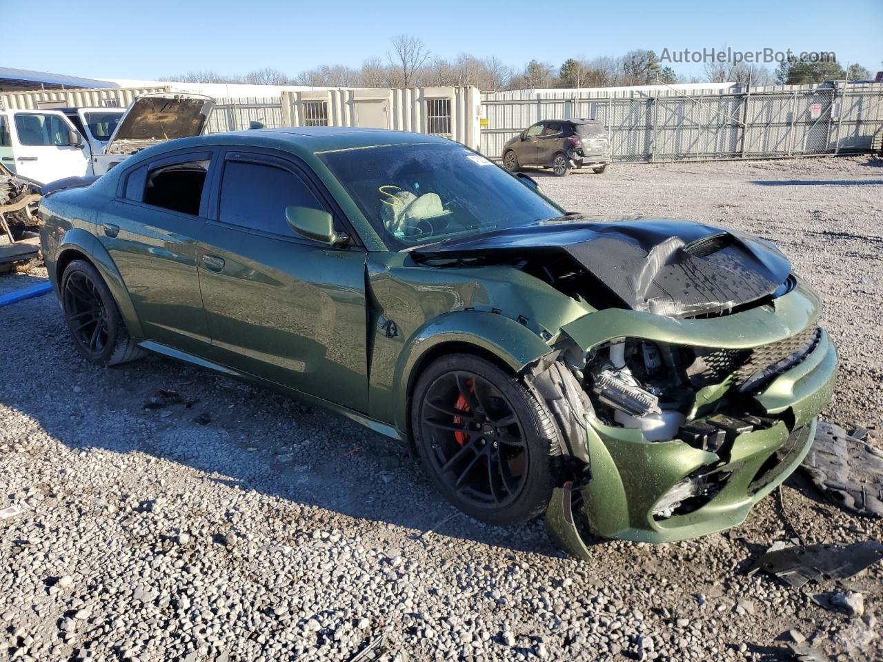 2021 Dodge Charger Scat Pack Green vin: 2C3CDXGJ5MH609809