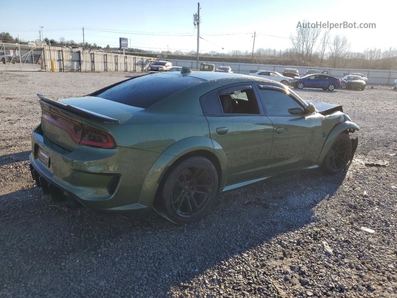 2021 Dodge Charger Scat Pack Зеленый vin: 2C3CDXGJ5MH609809