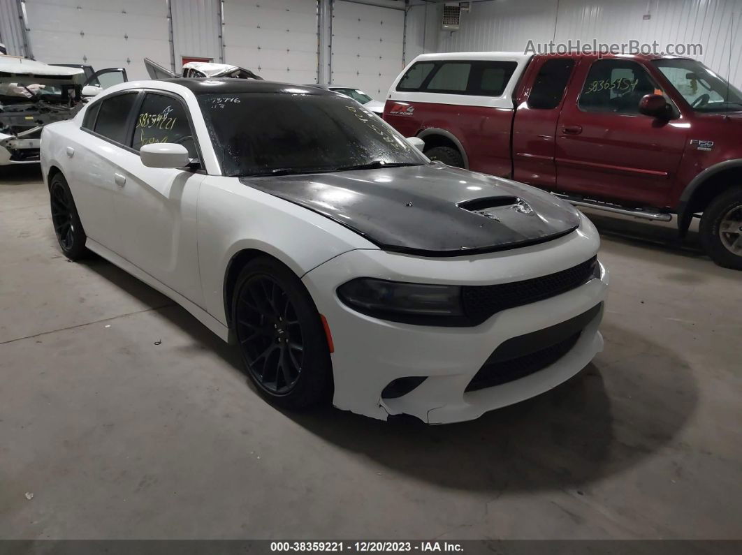 2018 Dodge Charger R/t Scat Pack Rwd White vin: 2C3CDXGJ6JH157963