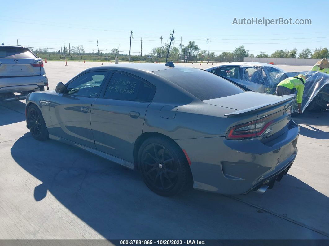 2018 Dodge Charger R/t Scat Pack Rwd Gray vin: 2C3CDXGJ7JH283099