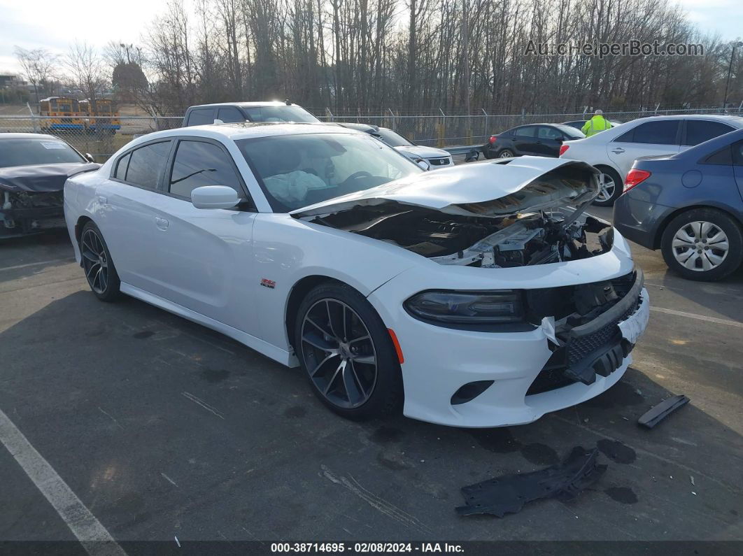 2018 Dodge Charger R/t Scat Pack Rwd White vin: 2C3CDXGJ7JH298587