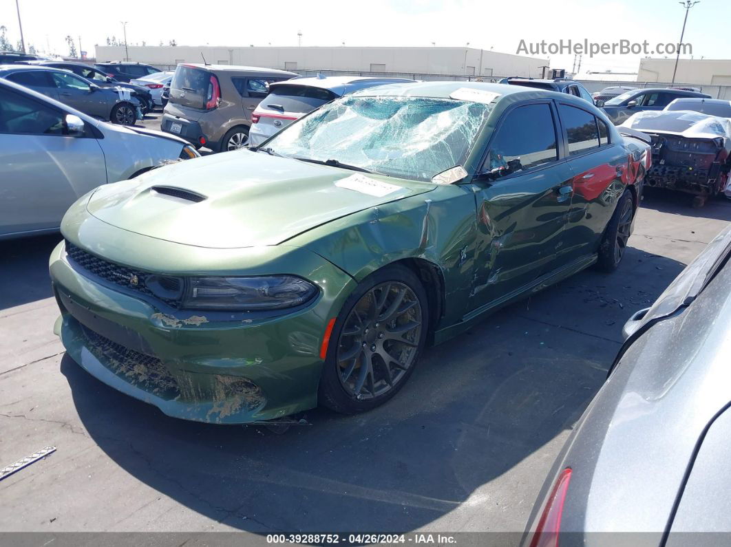 2021 Dodge Charger Scat Pack Rwd Green vin: 2C3CDXGJ7MH578062