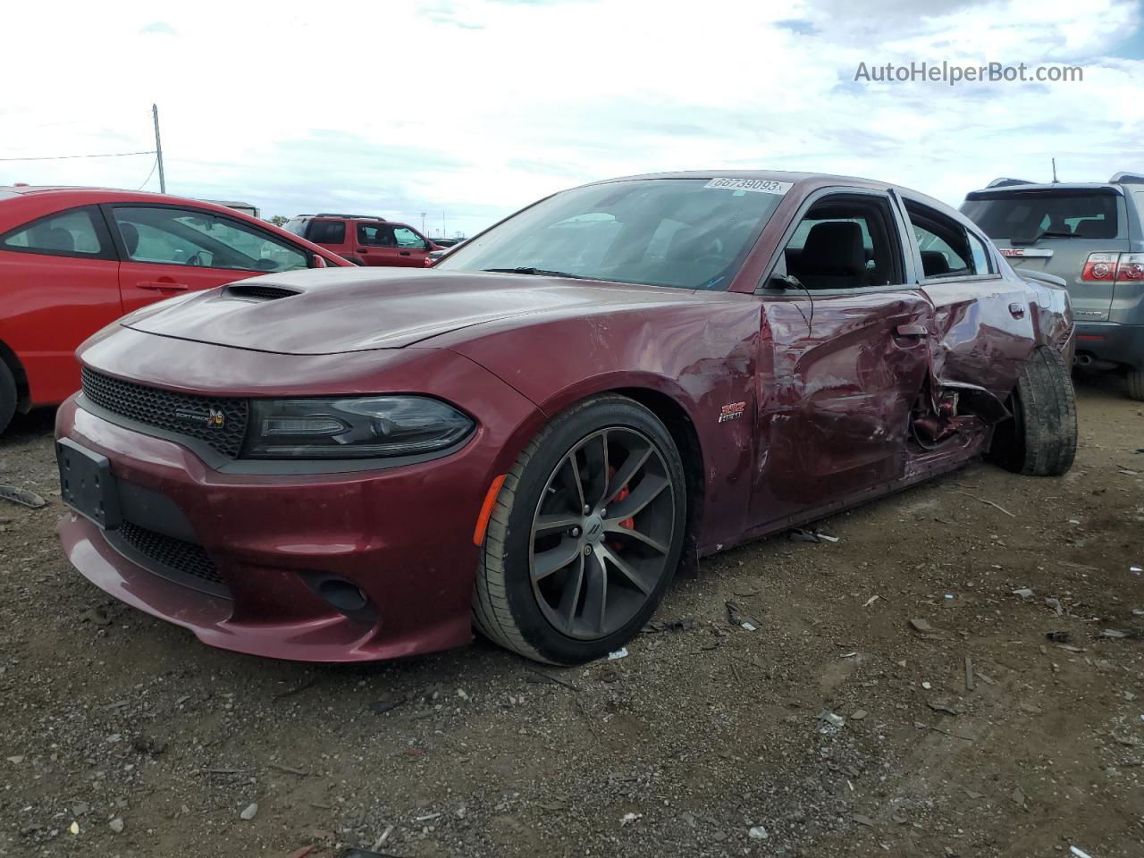 2017 Dodge Charger R/t 392 Burgundy vin: 2C3CDXGJ8HH617537