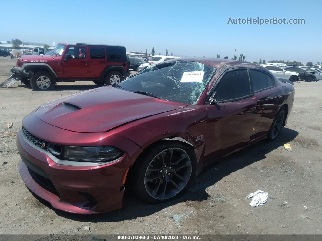 2021 Dodge Charger Scat Pack Rwd Темно-бордовый vin: 2C3CDXGJ8MH503919