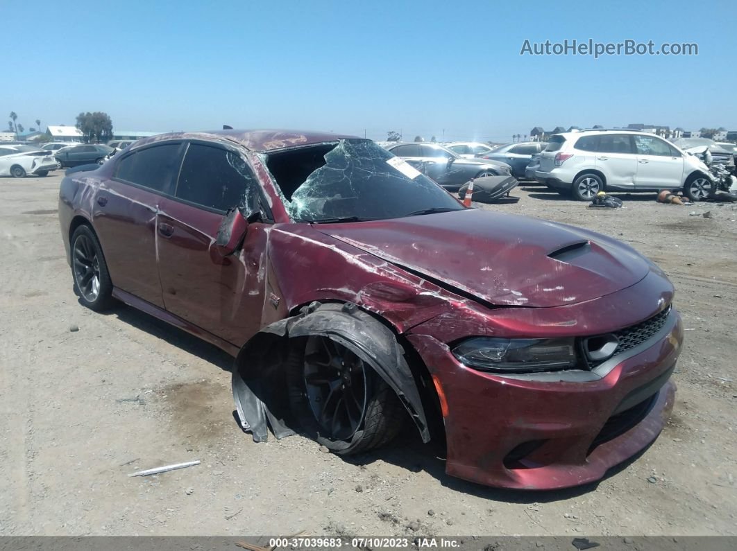 2021 Dodge Charger Scat Pack Rwd Maroon vin: 2C3CDXGJ8MH503919