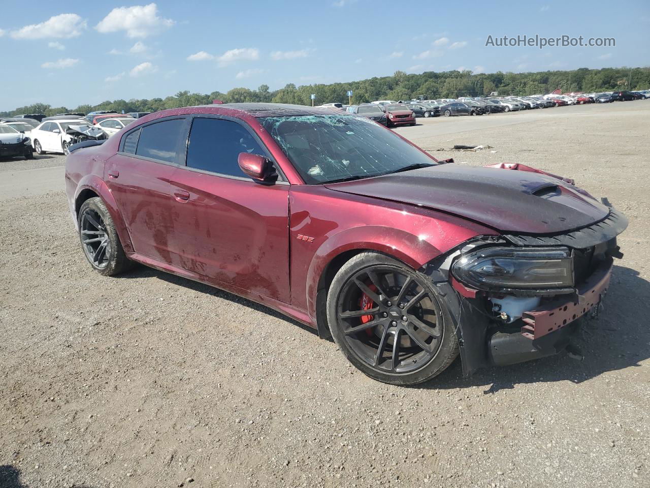 2021 Dodge Charger Scat Pack Burgundy vin: 2C3CDXGJ8MH527444