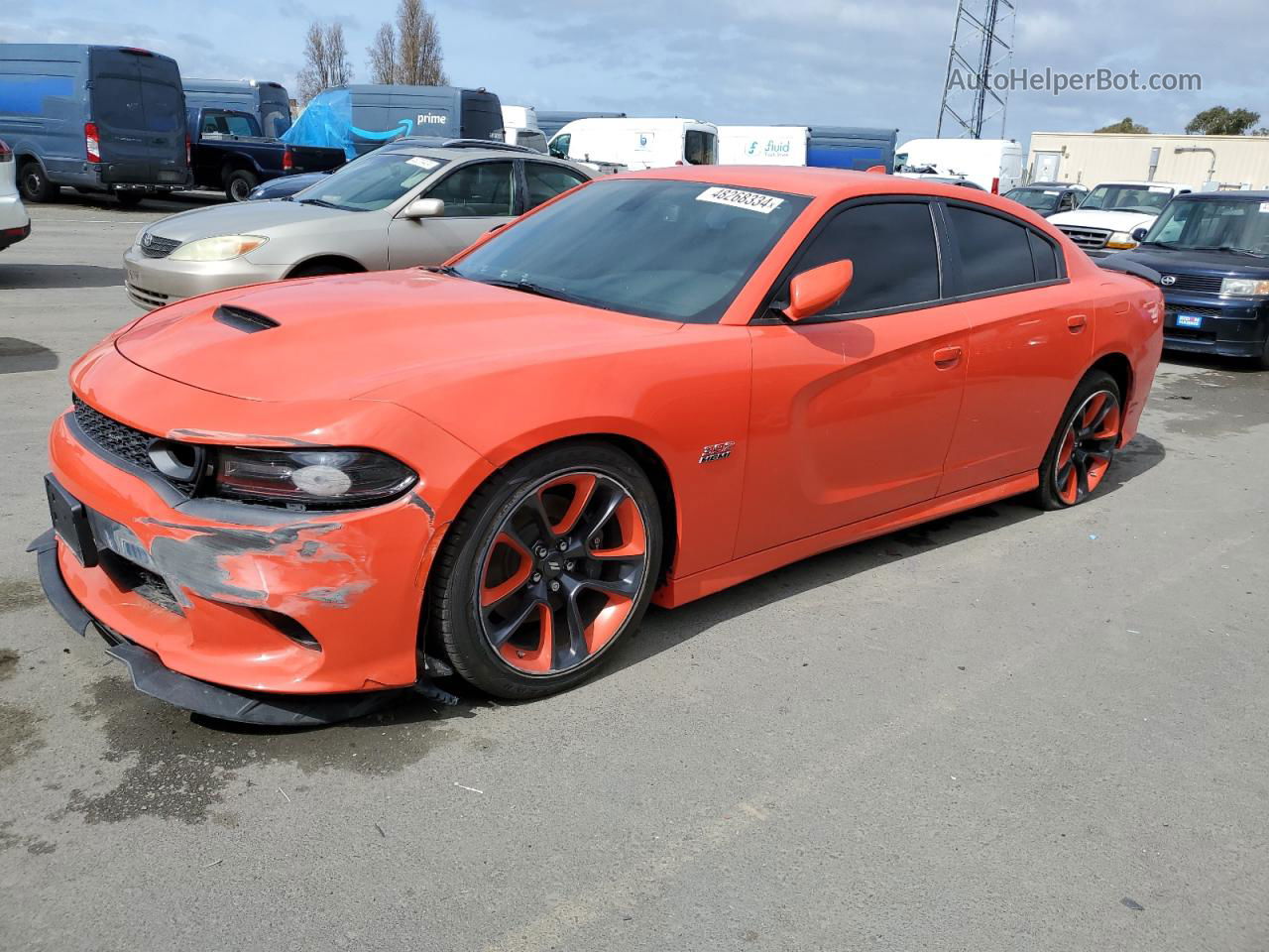 2021 Dodge Charger Scat Pack Orange vin: 2C3CDXGJ8MH539965