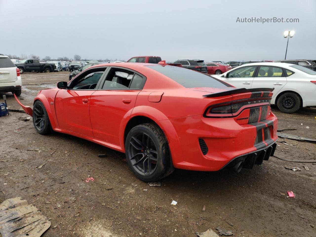 2021 Dodge Charger Scat Pack Red vin: 2C3CDXGJ8MH563604