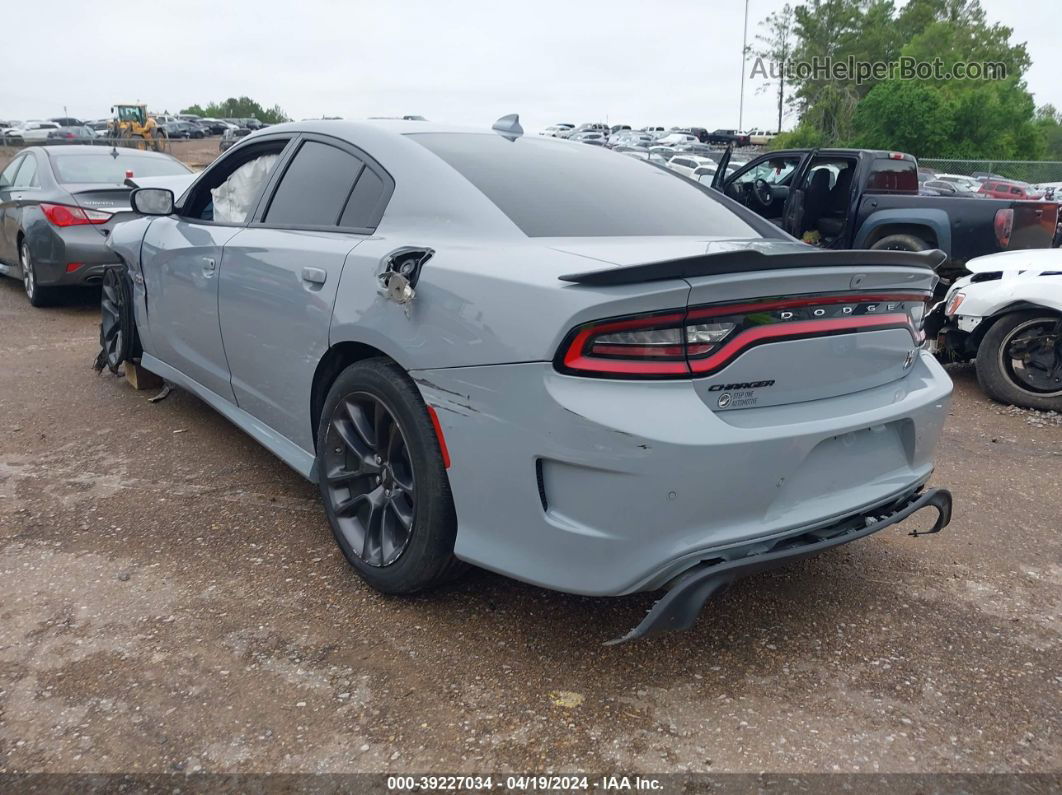 2021 Dodge Charger Scat Pack Rwd Gray vin: 2C3CDXGJ8MH591922