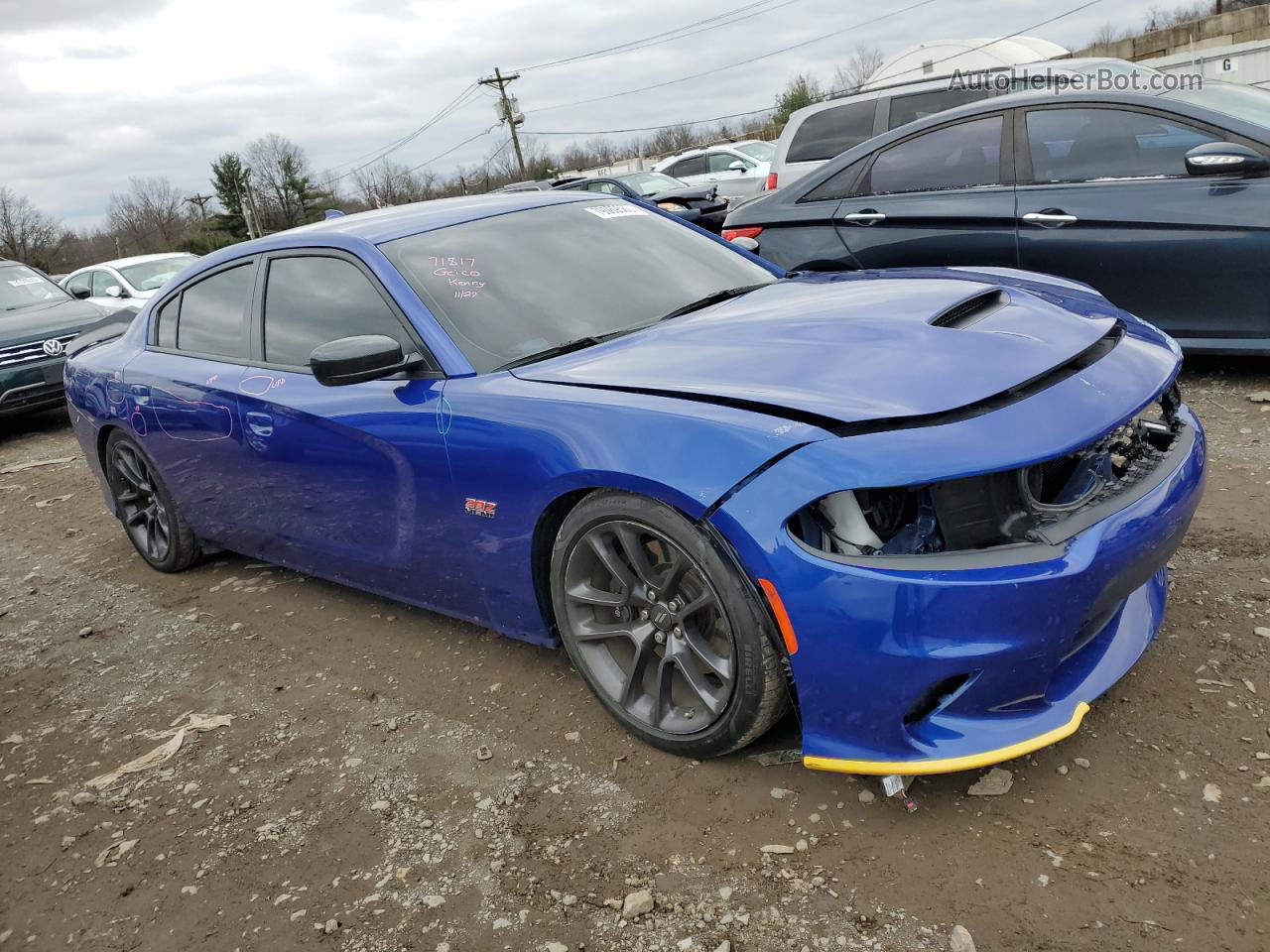 2021 Dodge Charger Scat Pack Blue vin: 2C3CDXGJ8MH611716