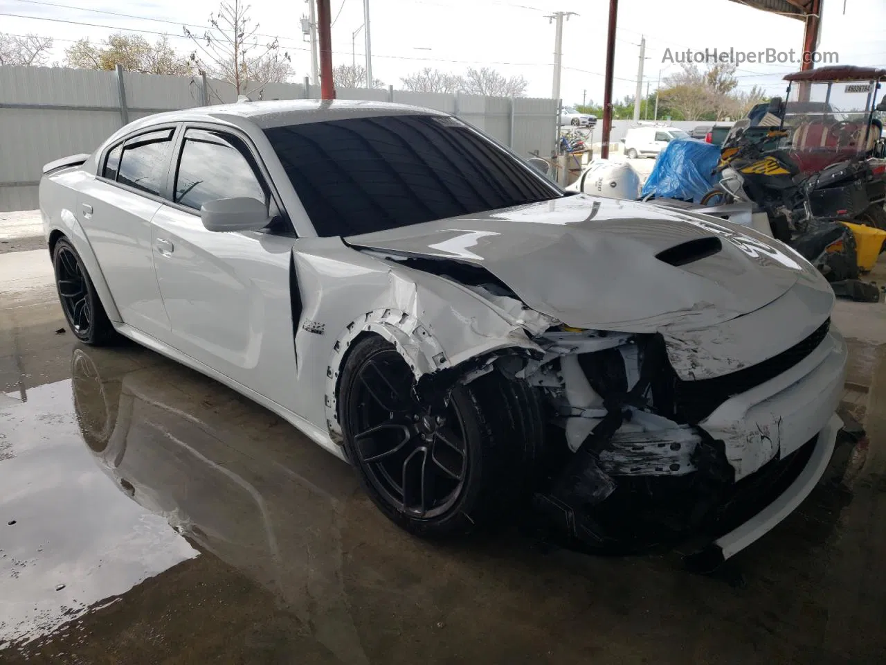 2021 Dodge Charger Scat Pack White vin: 2C3CDXGJ8MH616124