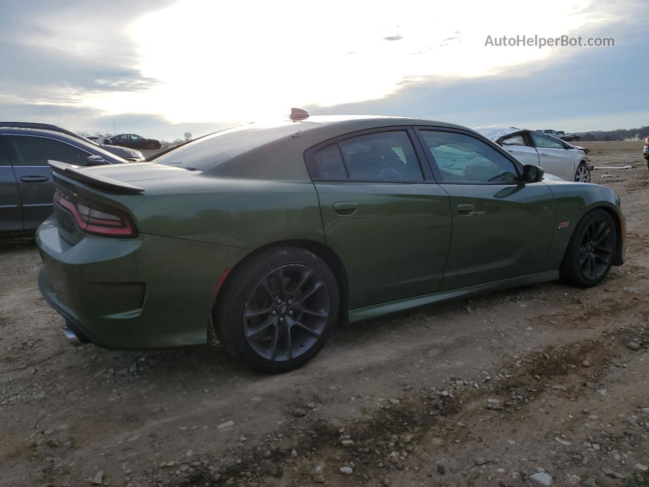 2021 Dodge Charger Scat Pack Green vin: 2C3CDXGJ9MH522849