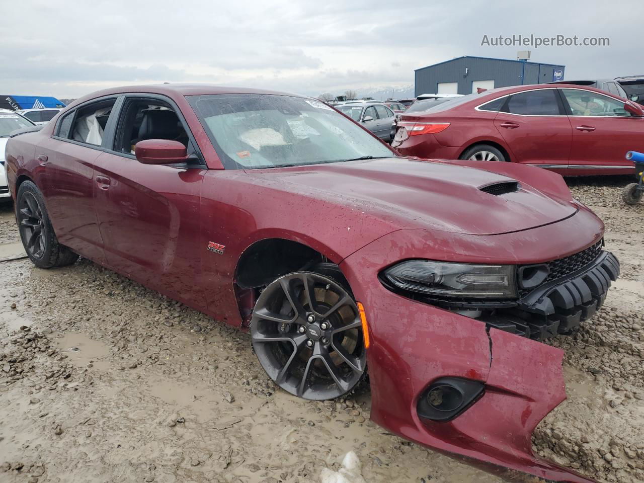 2021 Dodge Charger Scat Pack Burgundy vin: 2C3CDXGJ9MH684965