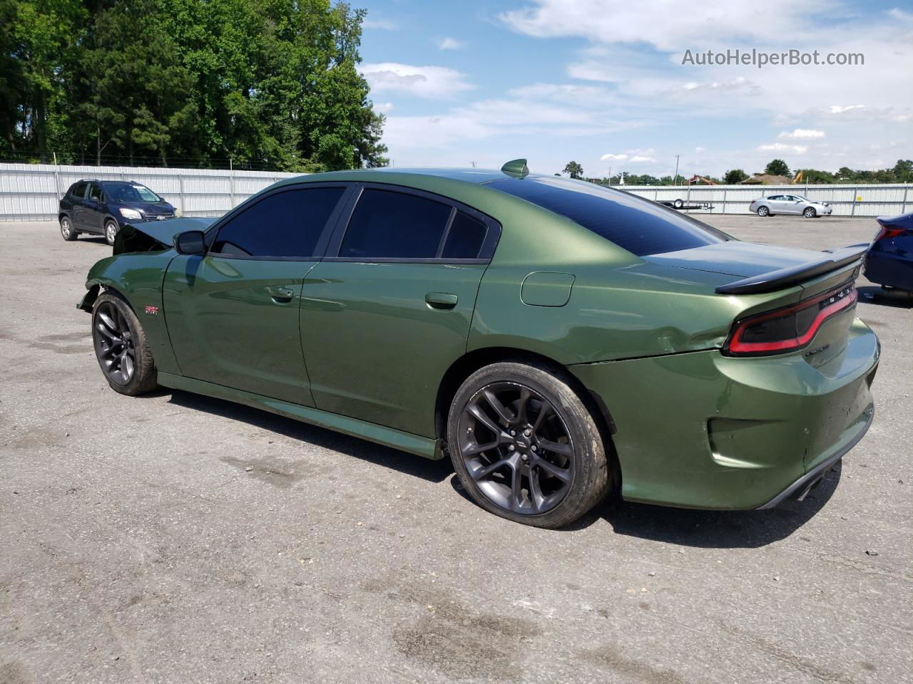 2021 Dodge Charger Scat Pack Зеленый vin: 2C3CDXGJXMH559196