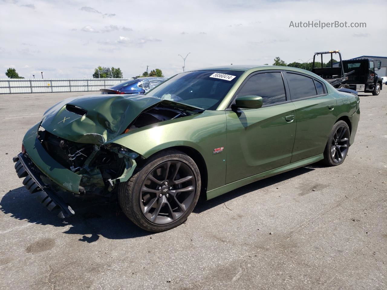 2021 Dodge Charger Scat Pack Green vin: 2C3CDXGJXMH559196