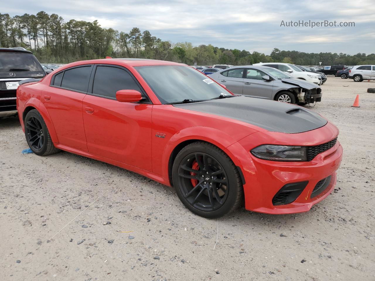 2021 Dodge Charger Scat Pack Red vin: 2C3CDXGJXMH568996