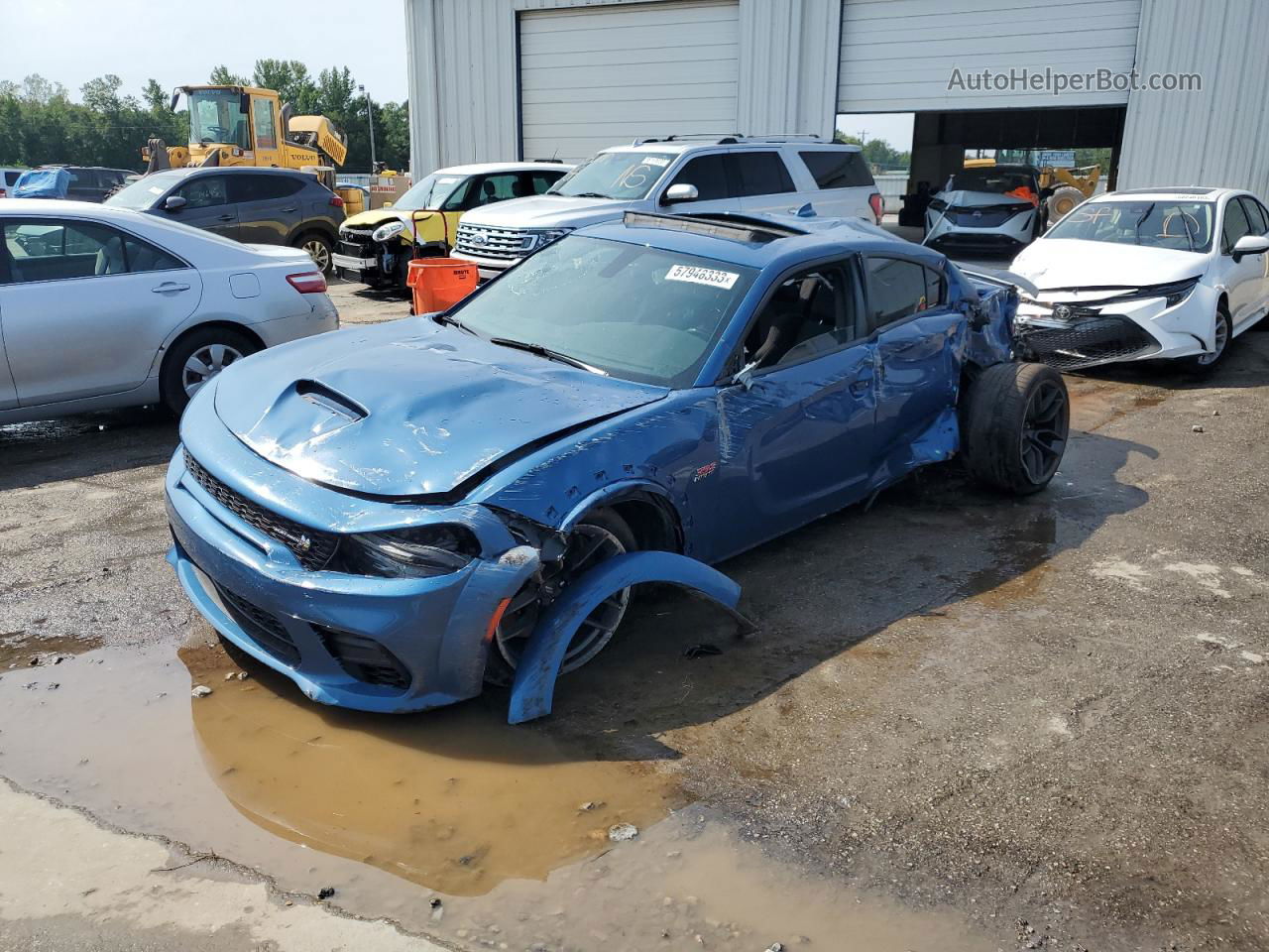 2021 Dodge Charger Scat Pack Blue vin: 2C3CDXGJXMH616223