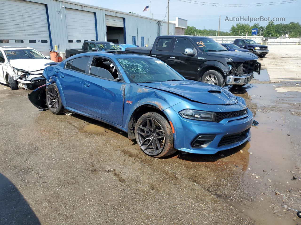 2021 Dodge Charger Scat Pack Blue vin: 2C3CDXGJXMH616223