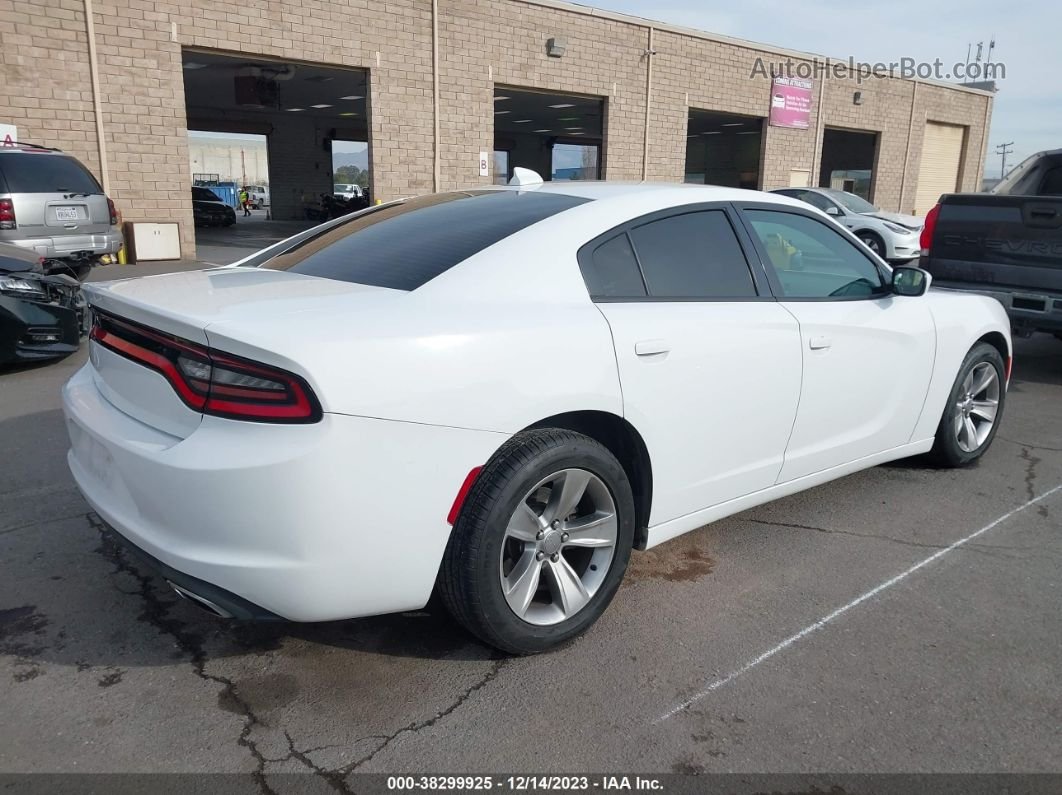 2016 Dodge Charger Sxt White vin: 2C3CDXHG0GH203248