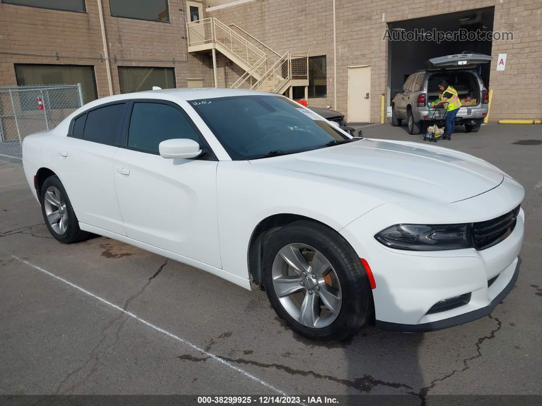 2016 Dodge Charger Sxt White vin: 2C3CDXHG0GH203248