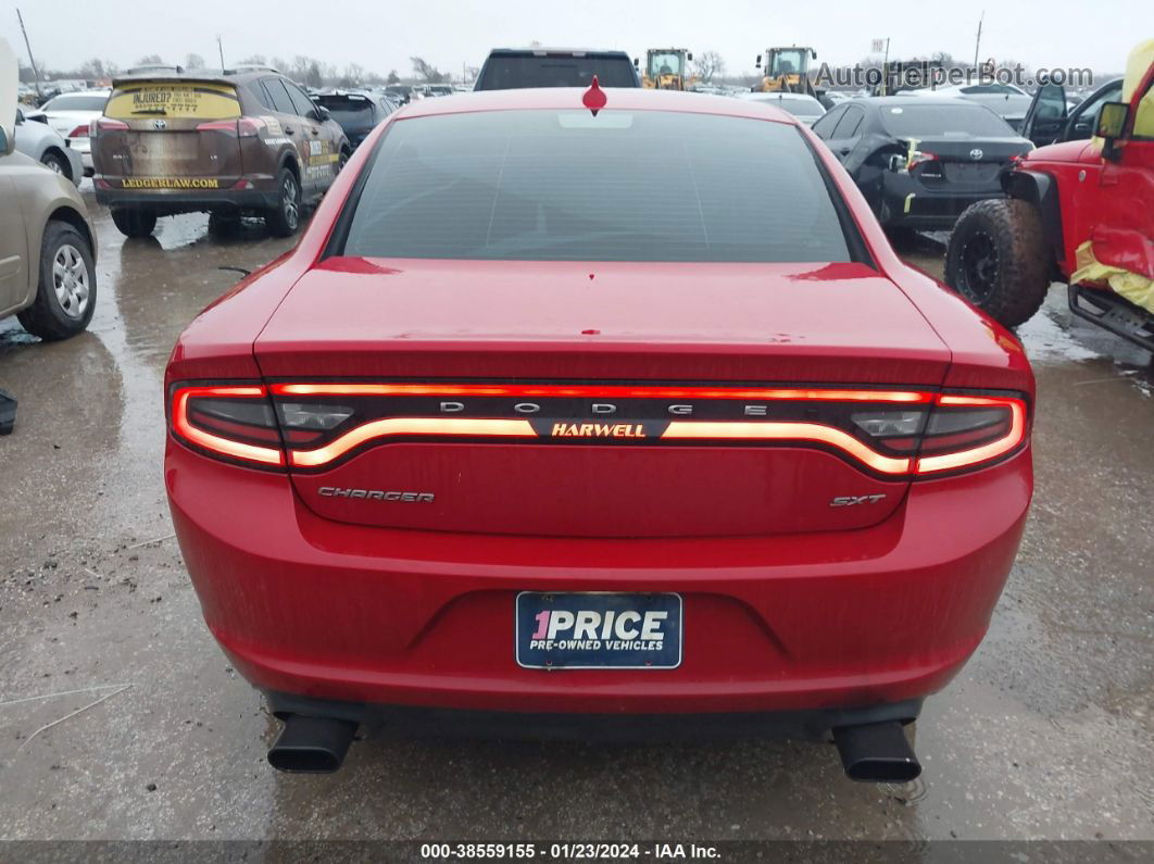 2016 Dodge Charger Sxt Red vin: 2C3CDXHG0GH203847