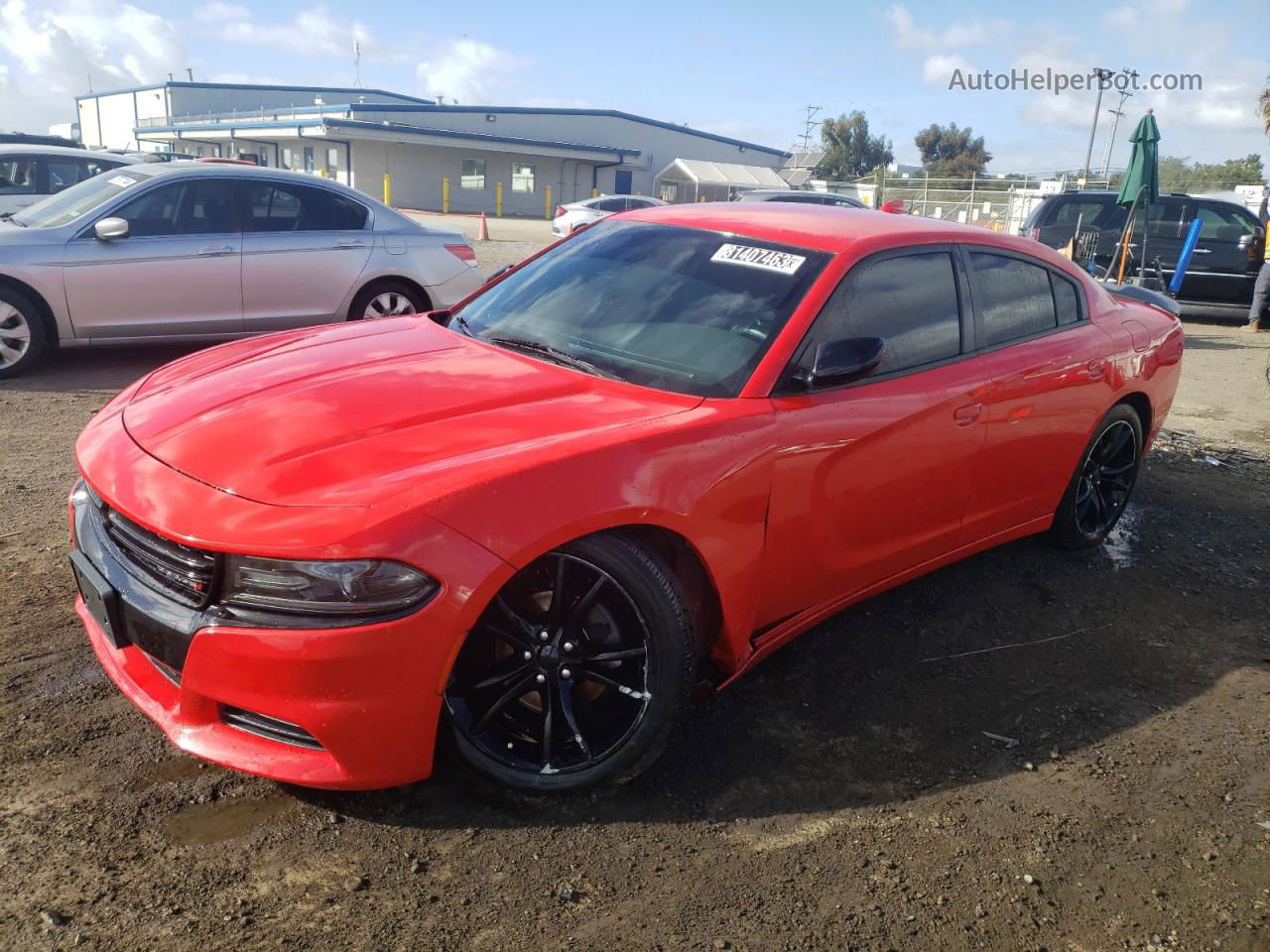 2016 Dodge Charger Sxt Red vin: 2C3CDXHG0GH259352