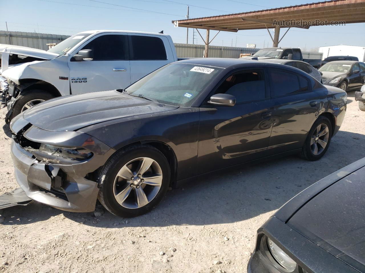 2016 Dodge Charger Sxt Gray vin: 2C3CDXHG0GH317525