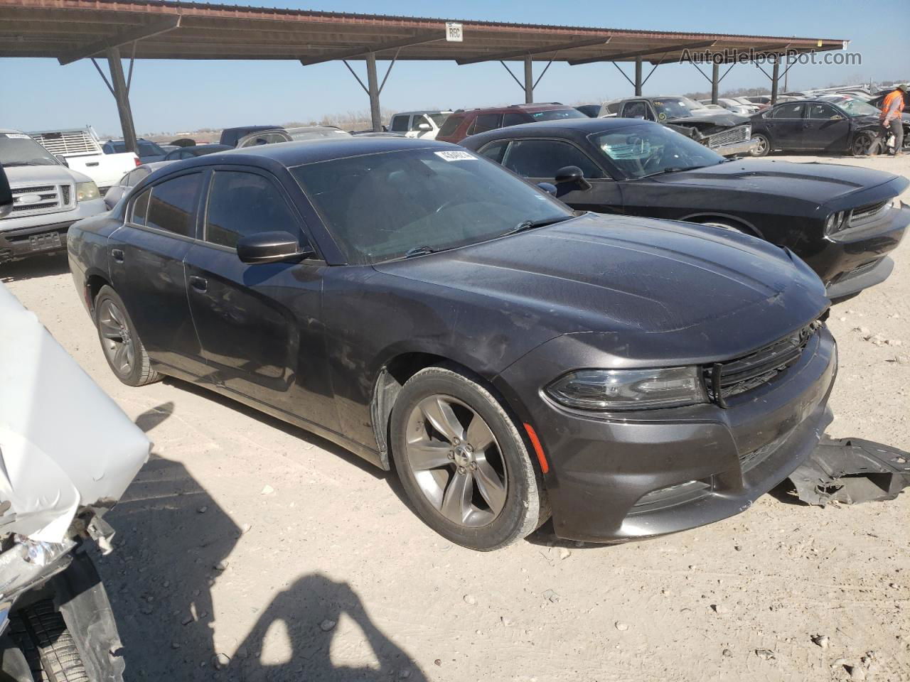 2016 Dodge Charger Sxt Gray vin: 2C3CDXHG0GH317525