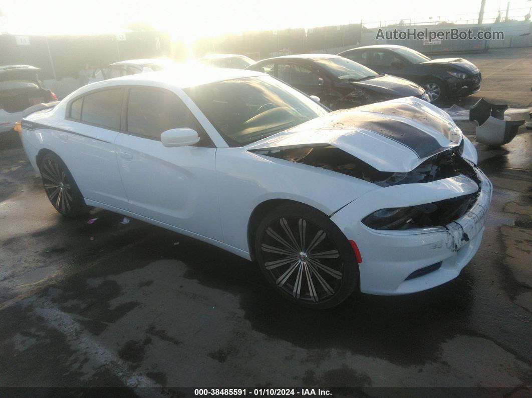 2016 Dodge Charger Sxt White vin: 2C3CDXHG0GH317623