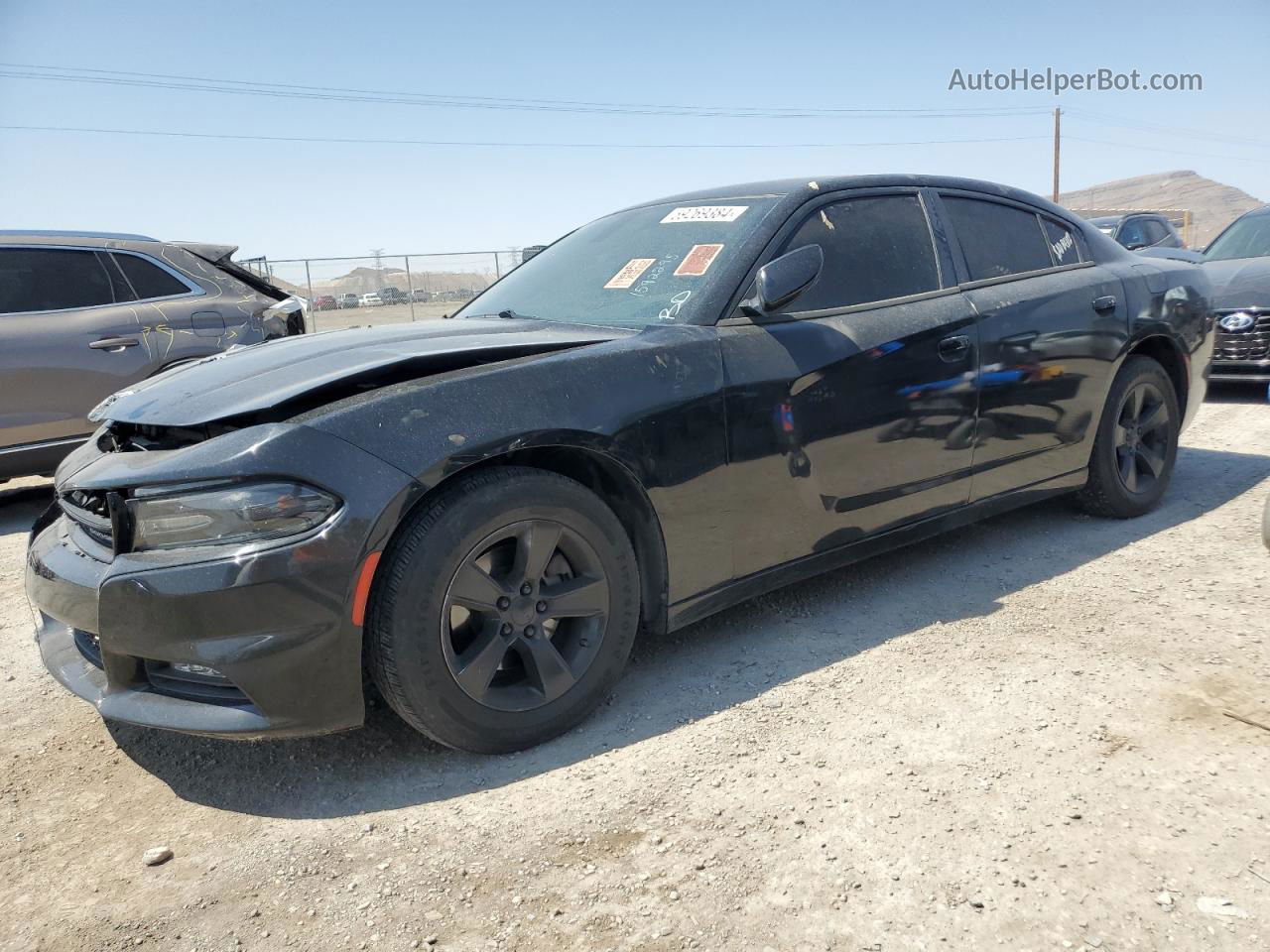 2016 Dodge Charger Sxt Black vin: 2C3CDXHG0GH327844