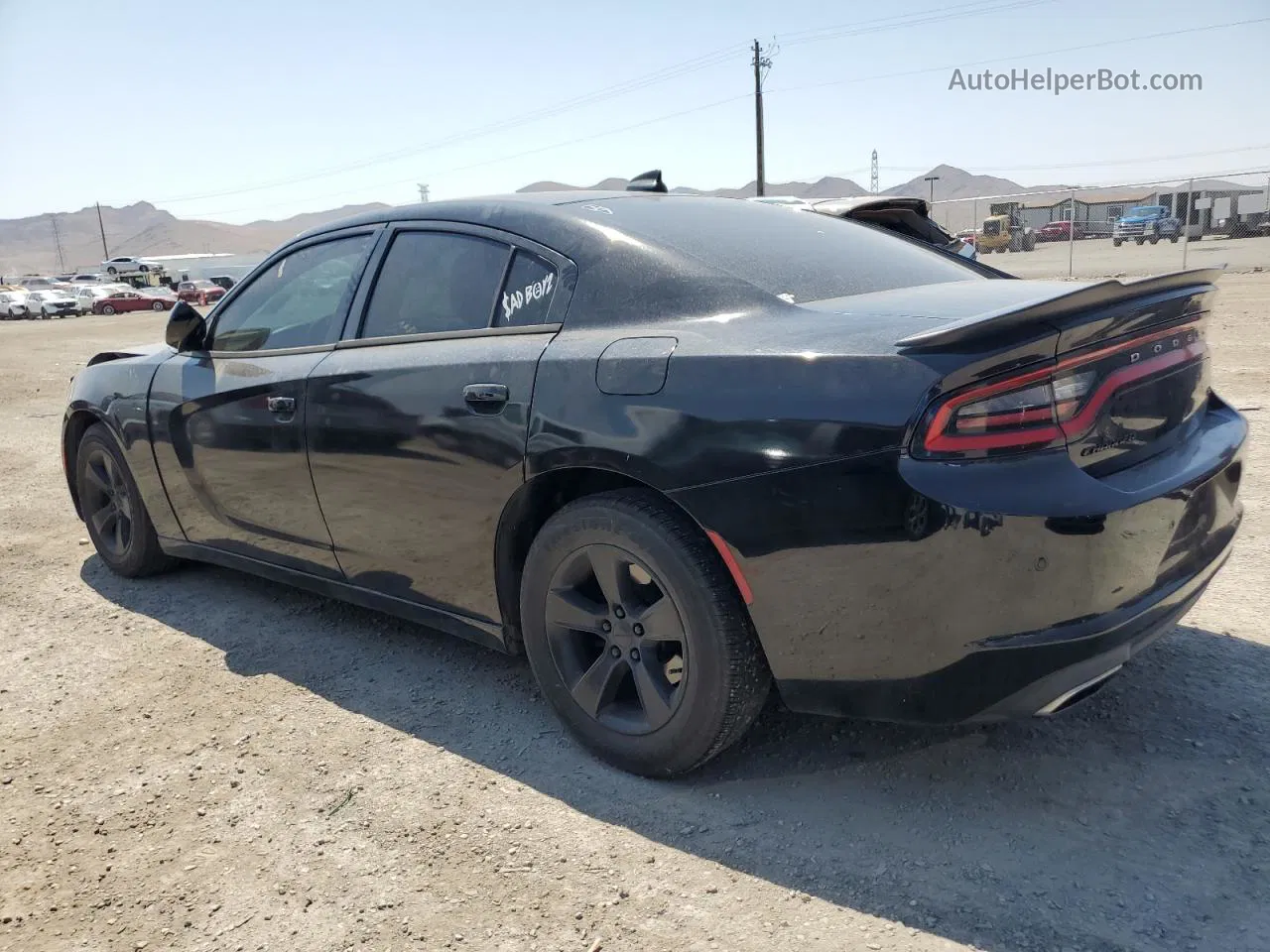 2016 Dodge Charger Sxt Black vin: 2C3CDXHG0GH327844