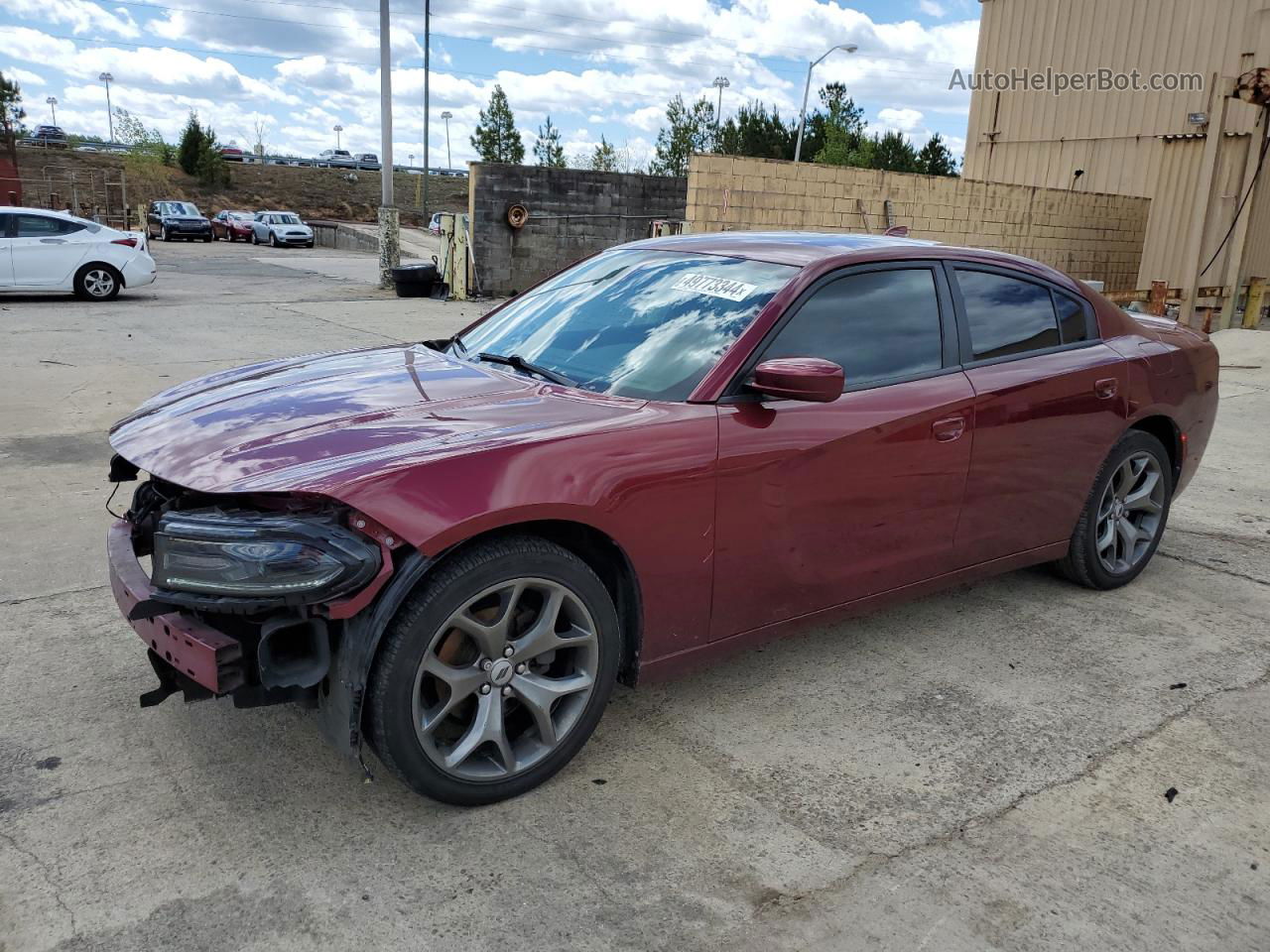 2017 Dodge Charger Sxt Burgundy vin: 2C3CDXHG0HH515331