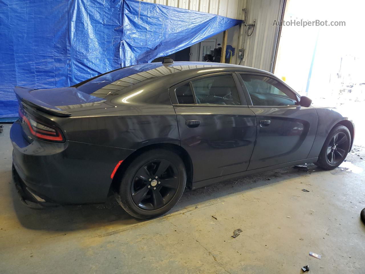 2017 Dodge Charger Sxt Gray vin: 2C3CDXHG0HH524885