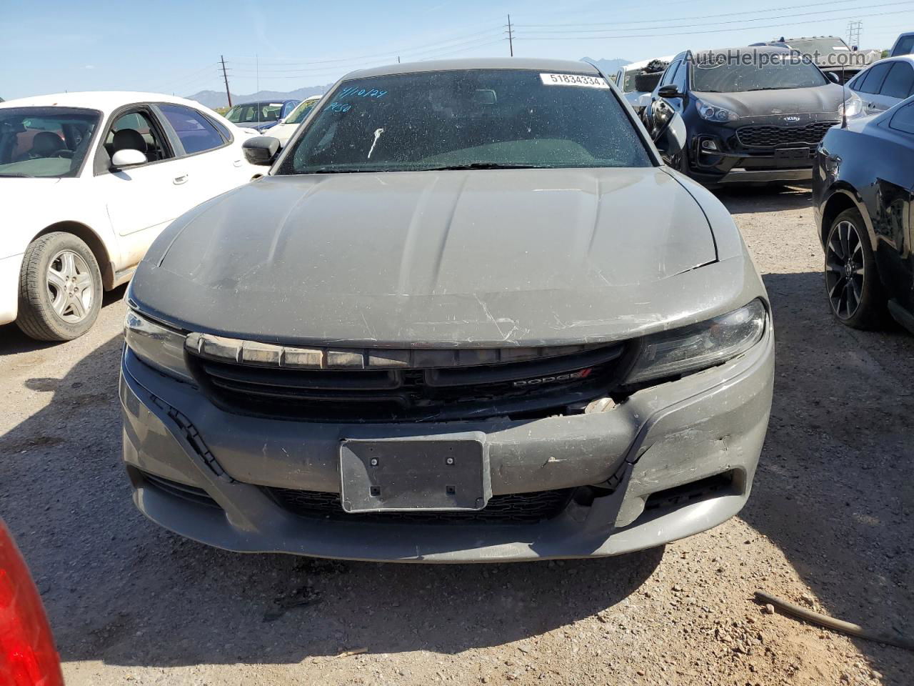 2017 Dodge Charger Sxt Gray vin: 2C3CDXHG0HH562844