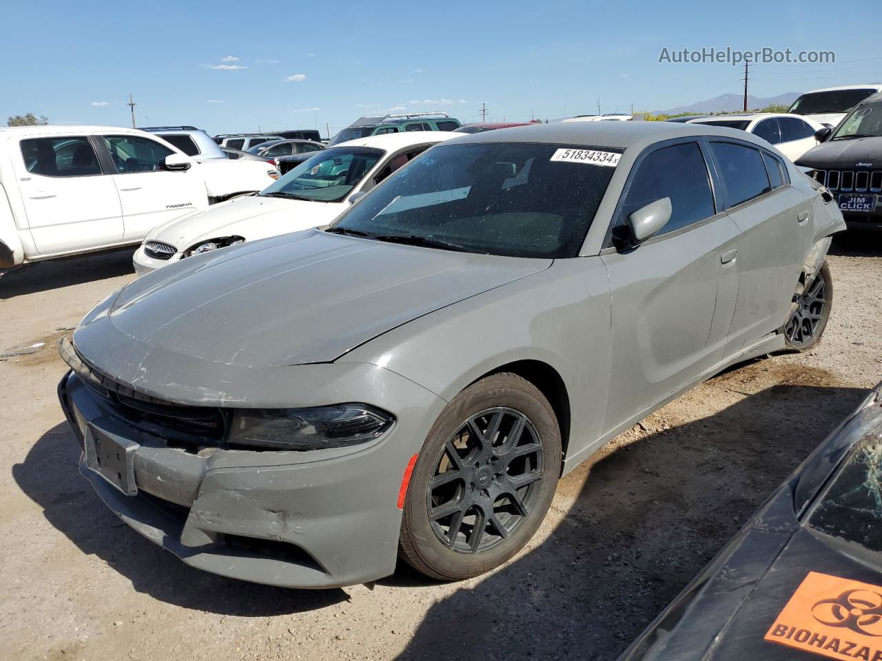 2017 Dodge Charger Sxt Gray vin: 2C3CDXHG0HH562844