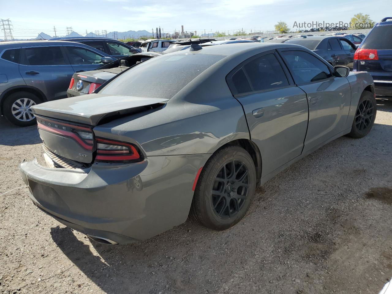 2017 Dodge Charger Sxt Gray vin: 2C3CDXHG0HH562844