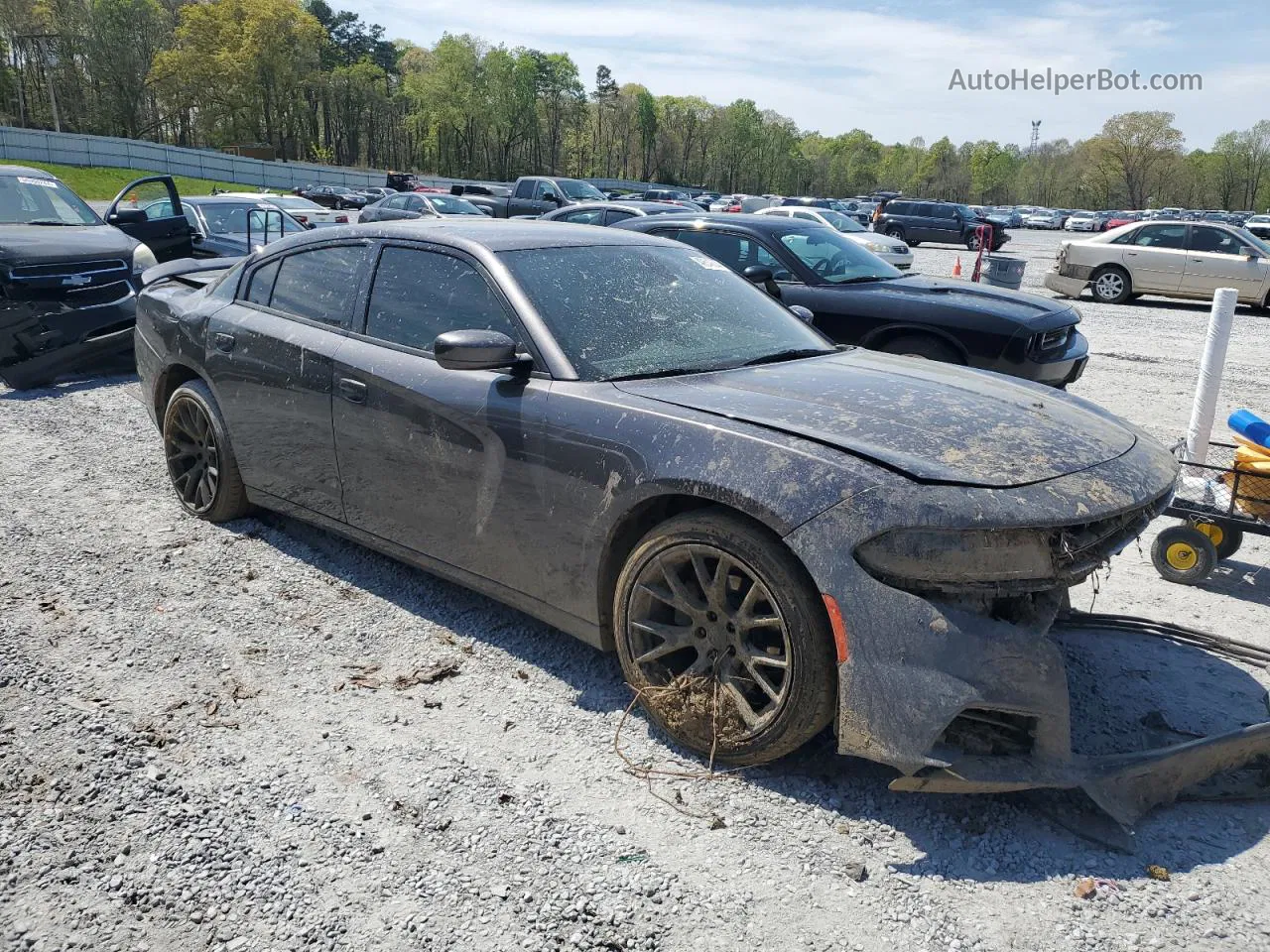 2017 Dodge Charger Sxt Gray vin: 2C3CDXHG0HH634772