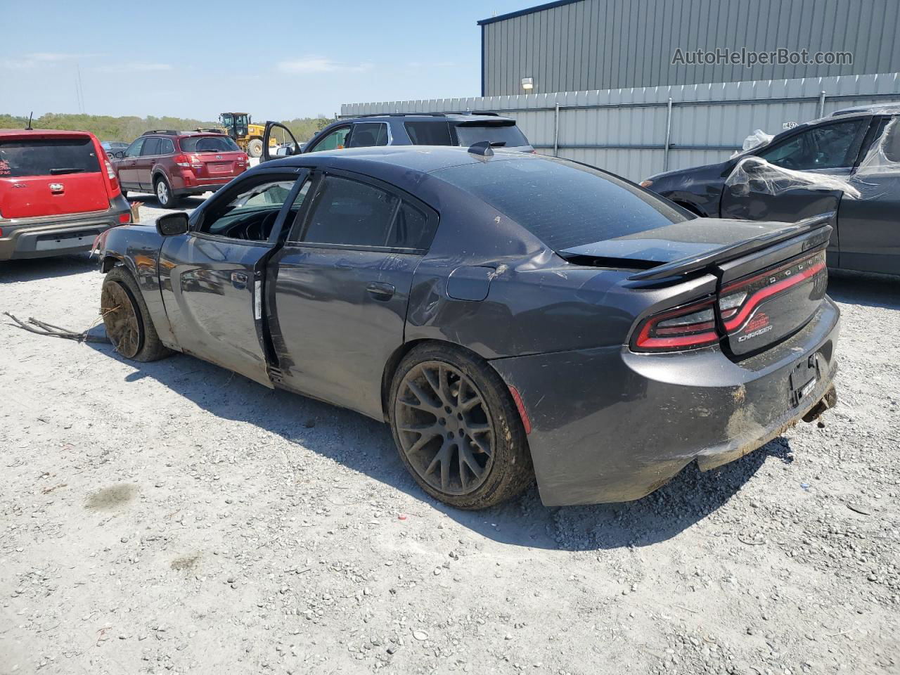 2017 Dodge Charger Sxt Gray vin: 2C3CDXHG0HH634772