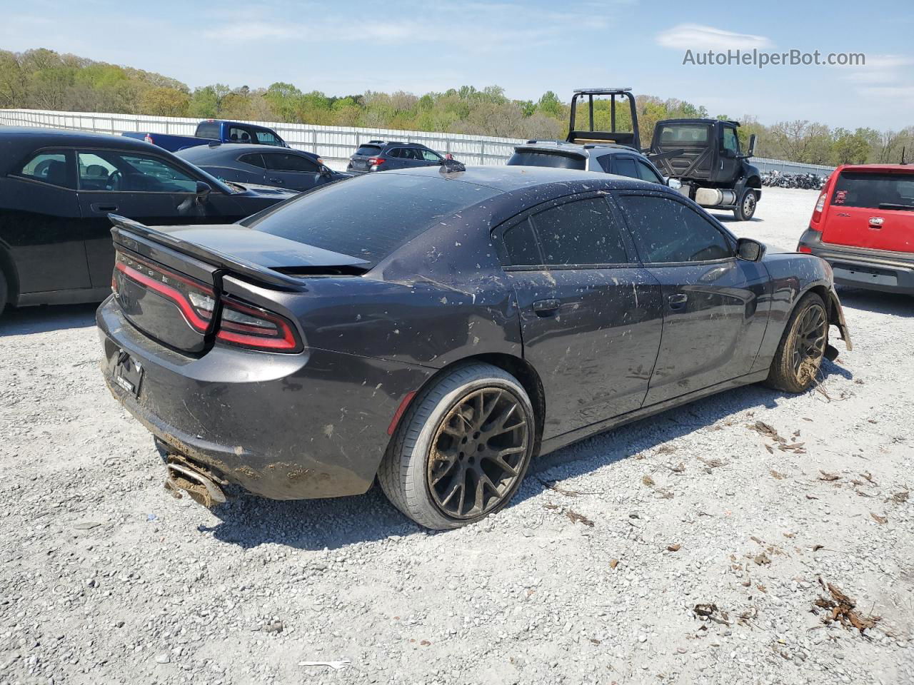 2017 Dodge Charger Sxt Gray vin: 2C3CDXHG0HH634772