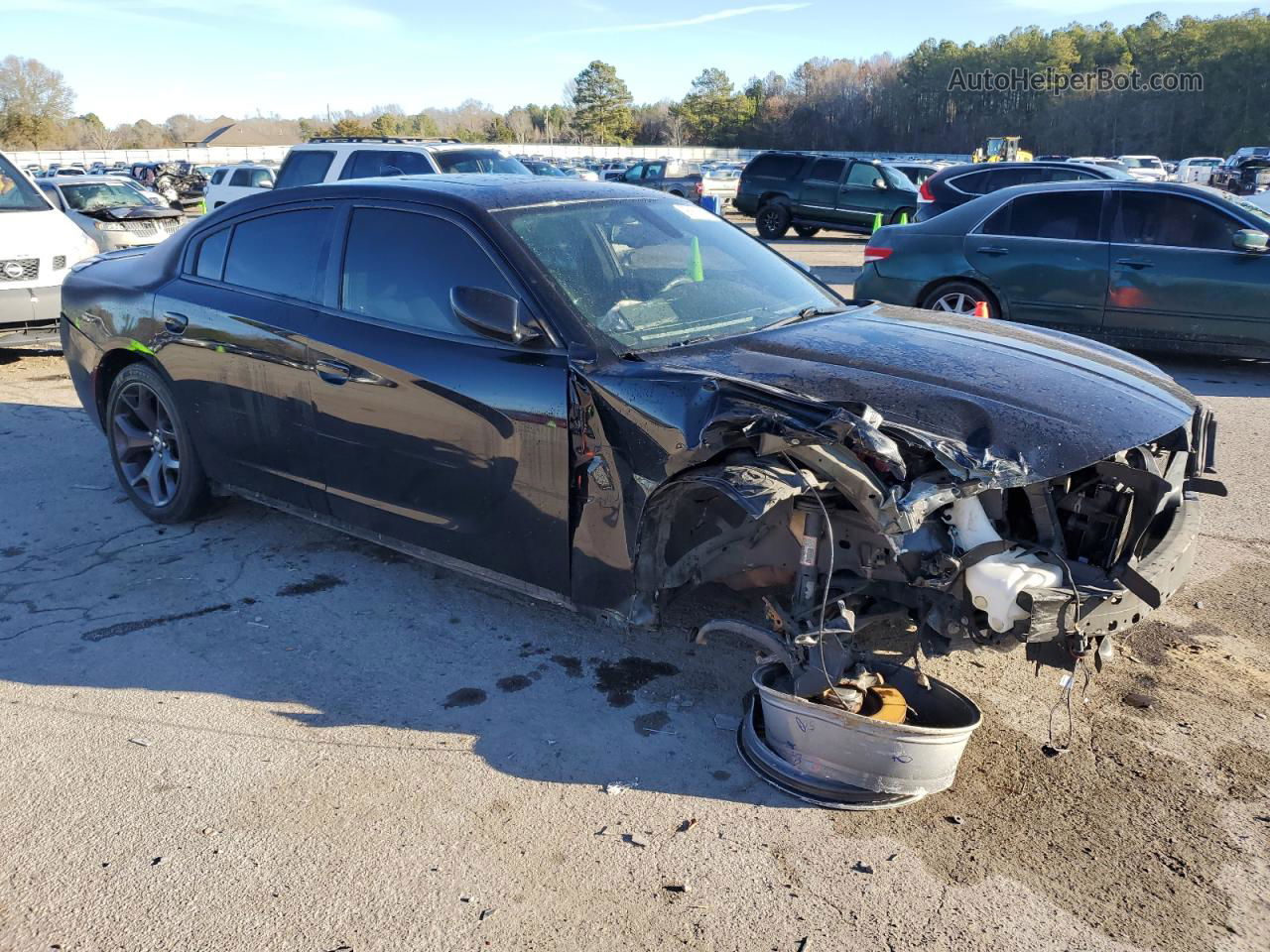 2017 Dodge Charger Sxt Black vin: 2C3CDXHG0HH642306