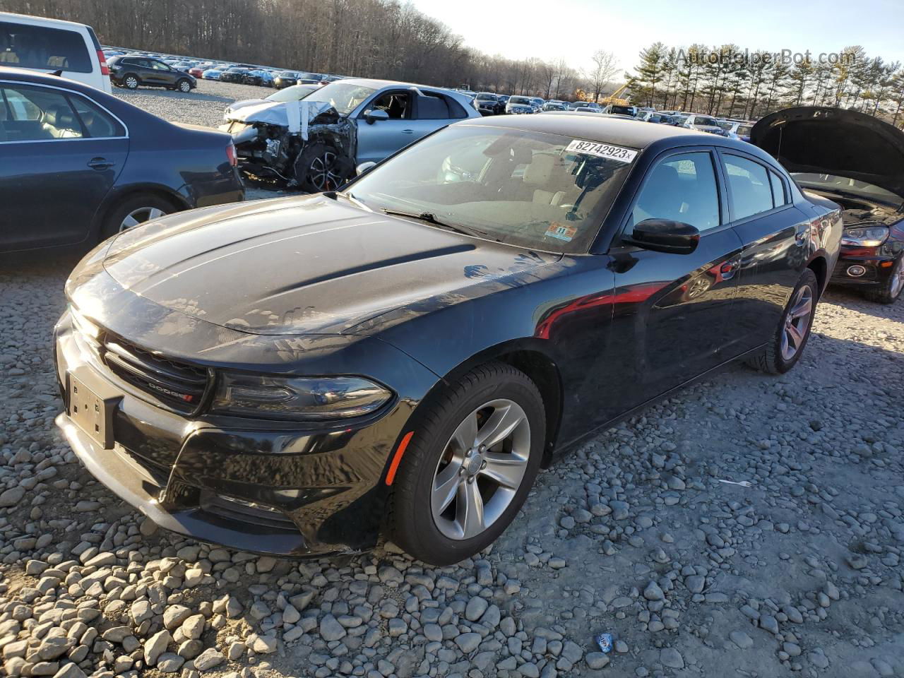 2018 Dodge Charger Sxt Plus Black vin: 2C3CDXHG0JH145035