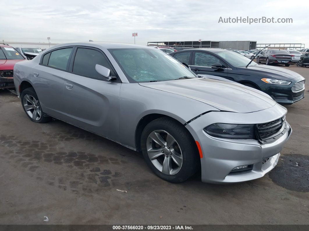 2018 Dodge Charger Sxt Plus Rwd Silver vin: 2C3CDXHG0JH176771